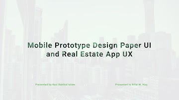 Paper Prototype Mobile UI/UX