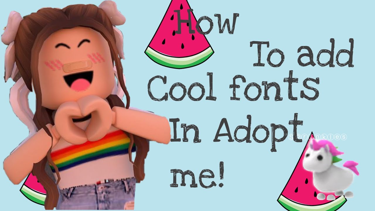 How To Add Fonts In Adopt Me Youtube - how to change your font in roblox adopt me