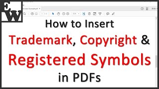 How to Insert Trademark, Copyright, and Registered Symbols in PDFs
