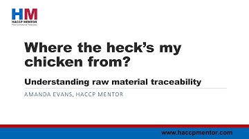 Understanding raw material traceability