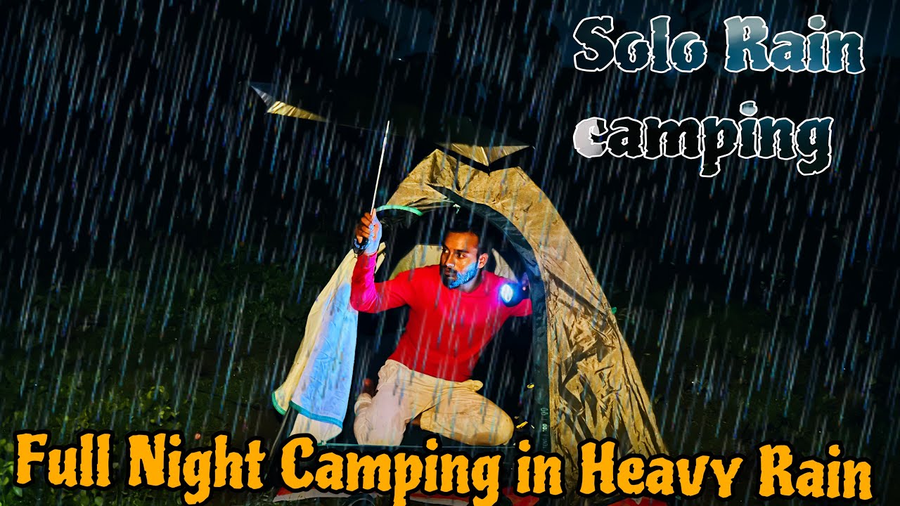 Solo Overnight Rain camping in Jharkhand deep forest || rain camping in ...