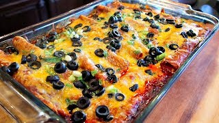 The Best TexMex Style Red Enchiladas with Ground Beef Recipe