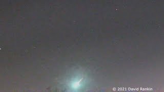 Green Fireball Meteor Southwest of Tucson, September 10th 2021