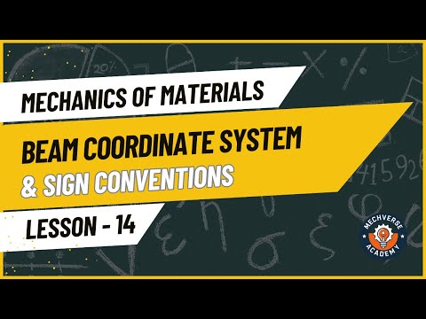 Lecture 14 | Beam Coordinate System & Sign Conventions | Mechanics of Materials