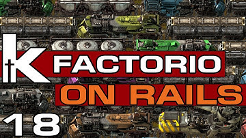 Factorio On Rails | 18 | Getting Back on "Track" | Factorio Train Base Let