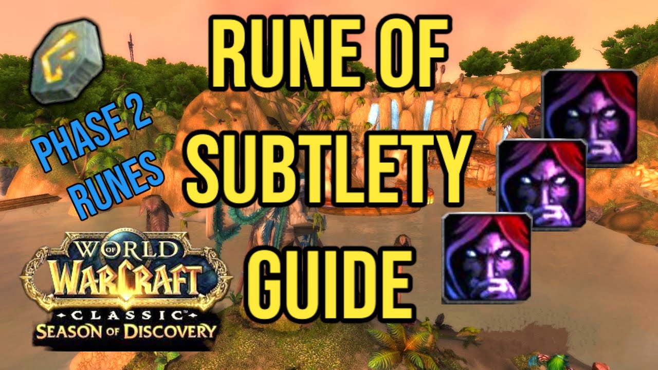 Msod Runes Master of Subtlety Rune Guide SOD Phase 2! #wowclassic # ...