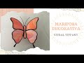 MARIPOSA DECORATIVA DE VIDRIO- DECORATIVE GLASS BUTTERFLY