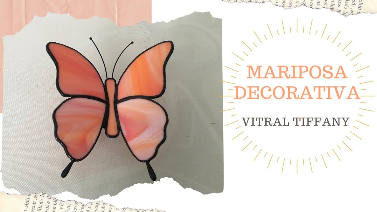 MARIPOSA DECORATIVA DE VIDRIO- DECORATIVE GLASS BUTTERFLY