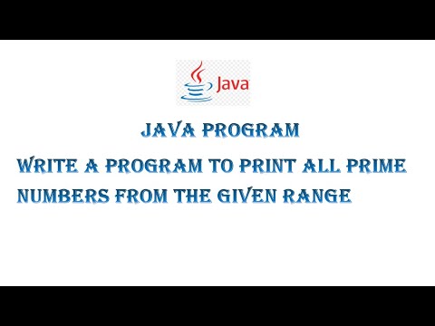 Program to print all prime numbers with in a range in JAVA for ...