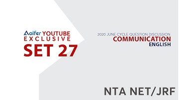 Previous Year Questions Of UGC NTA NET June 2020 Examination | COMMUNICATION | SET 27