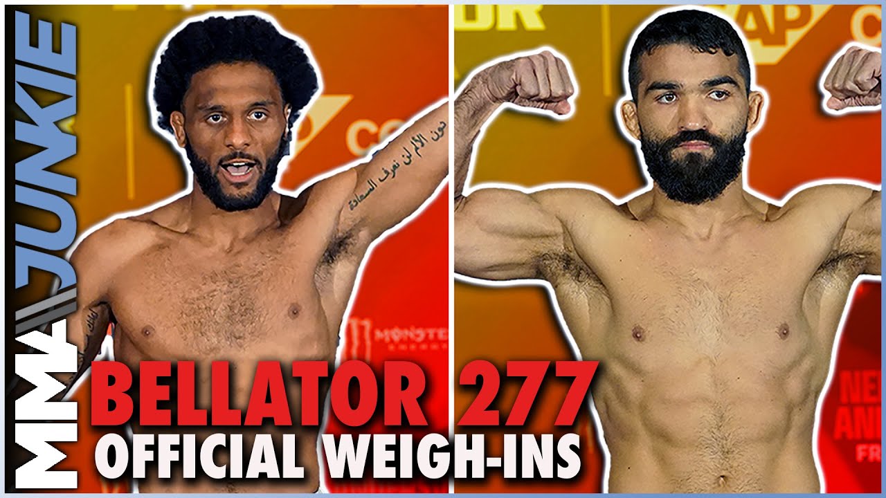 A J McKee, Patricio Freire make weight for featherweight title rematch main event Bellator 277