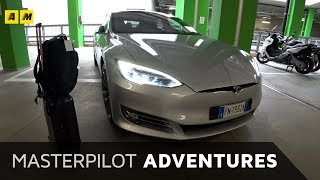 Tesla Model S da Milano a Roma per la Formula E 2018 | Masterpilot VLOG + cameo Galeazzi (4k video)