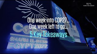 5 Takeaways from the first week of COP27 - #COP27