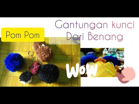 kerajinan-tangan-membuat-pom-pom-gantungan-kunci-|-anisa-sn