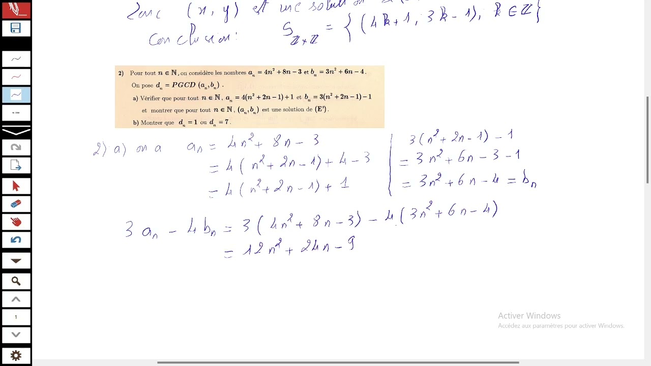 Exercice arithmétique ( Principale 2022 ( bac info))