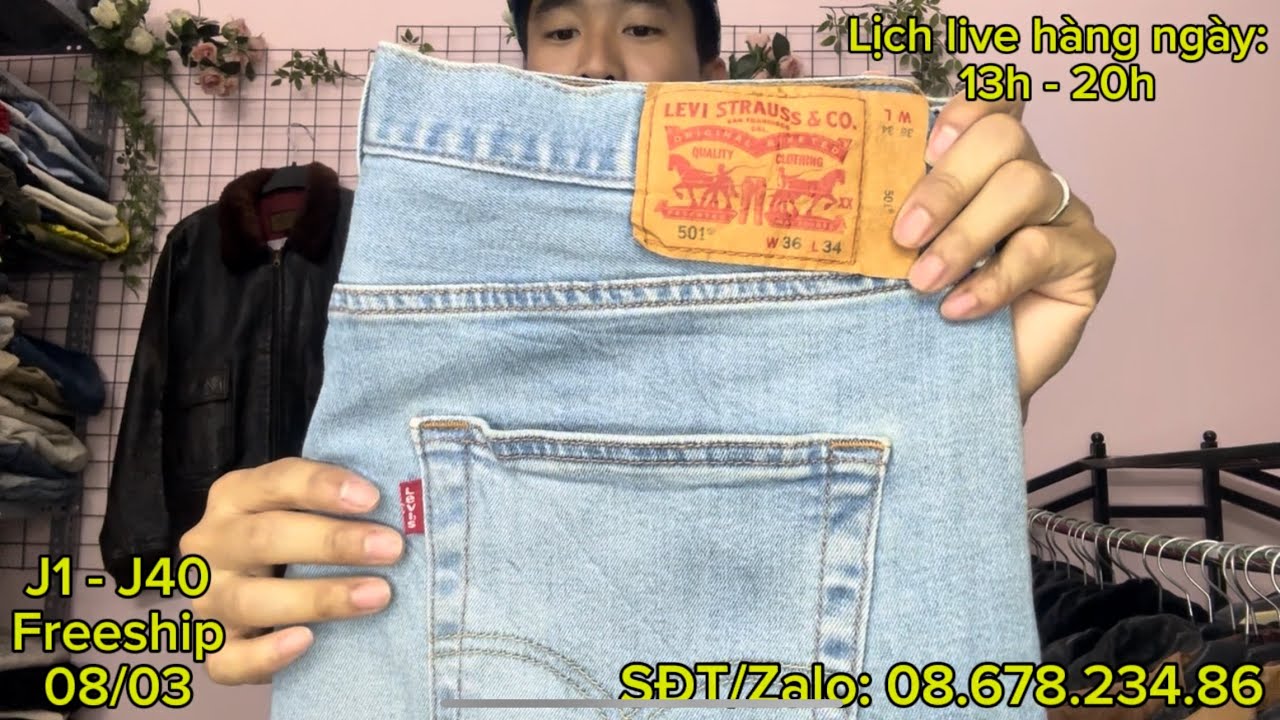 QUẦN JEANS HIỆU LEVIS LEE CK GIORDANO BAO SHIP TOÀN QUỐC J1-J40 08/03