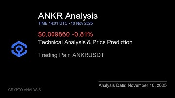 ANKR (ANKRUSDT) Technical Analysis - Price Prediction & Buy or Sell November 10, 2025