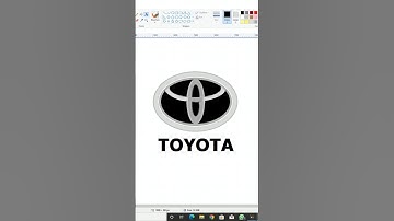 How to draw Toyota logo in Ms Paint #logo #mspaint  #shorts
