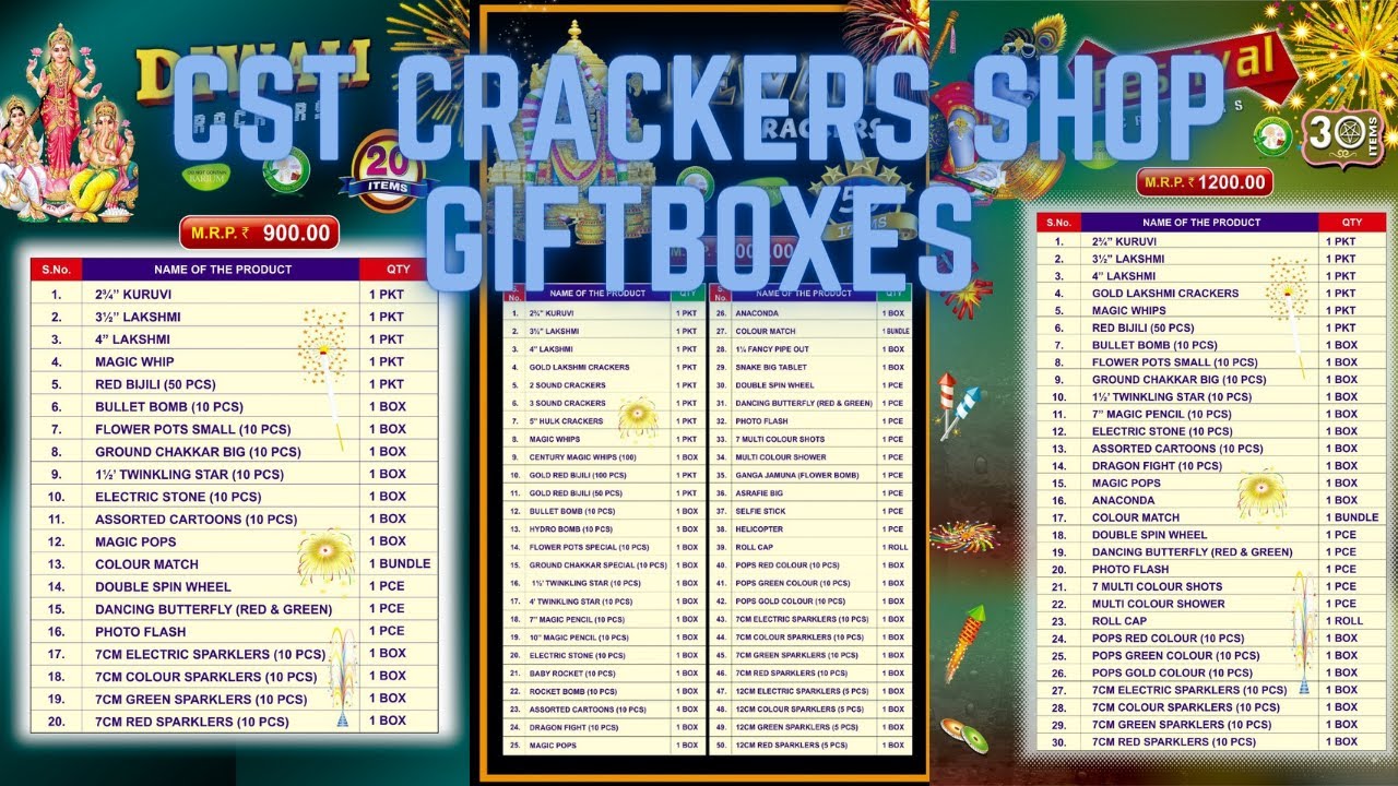 CST Crackers Giftbox Wholesale Price Details 10pcs GiftBox Crackers
