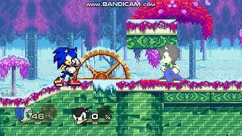 SSF2 Mod Showcase: Revamped Sonic (over Goku) (by GreenGalaxio)