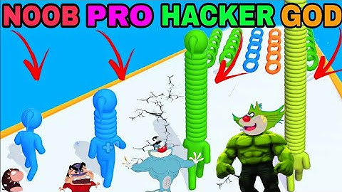 long neck NOOB vs PRO vs HACKER vs GOD Long Neck Run Android Ios | Oggy Jack Shinchan Bob #shorts