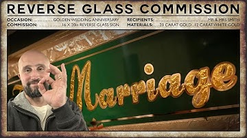The Marriage. Gold Leaf Glass Sign