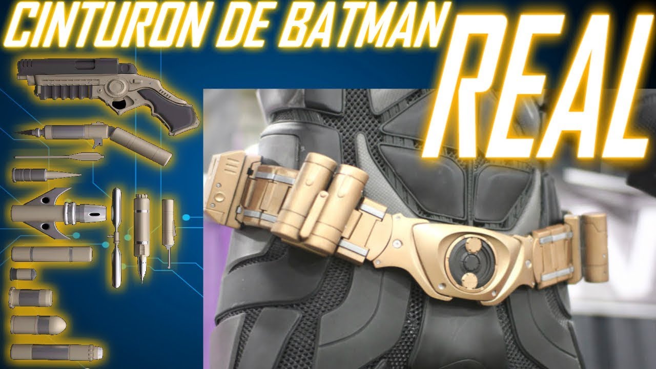 Emoción Establecimiento Historiador CINTURON DE BATMAN CON ACCESORIOS REALES!!! traje de batman real parte 2 -  Carlos Te - Bangood - YouTube