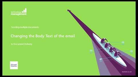 Document Delivery - Change the body text of the email (An Addition for Microsoft Dynamics NAV)