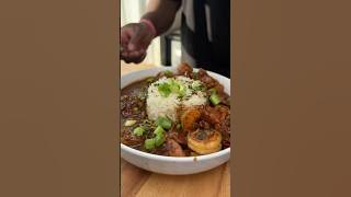 Gumbo recipe with chicken, shrimp and sausage #verynoicee