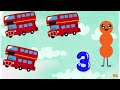 1 2 3 Song | Learn to Count for Kids | Apple Bee Bus Counting Song | Ava & Friends