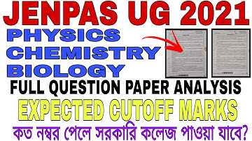 JENPAS UG 2021 full question paper analysis/jenpas ug 2021 expected cutoff/jenpas ug 2021 answer key