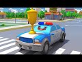 Voiture de police et La Poursuite - 3D Dessin animé en français - Voitures pour bébés