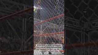 9242000 Matt & Jeff Hardy Defeated Edge & Christian In A Cage Match To Win The Tag Team Les.