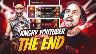 The End Of Angry Youtuber Rg Gamer 🤬 In Region Top 1 Lobby 😱 Garena Free Fire