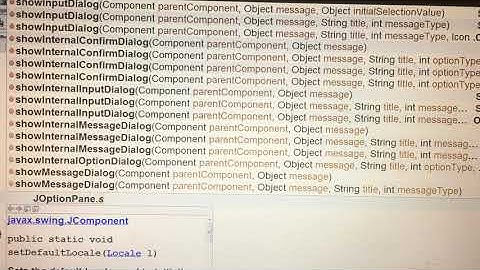 Joptionpane nomina java netbeans