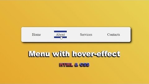 Как создать горизонтальное меню с hover effect HTML and CSS || Navigation menu HTML & CSS only