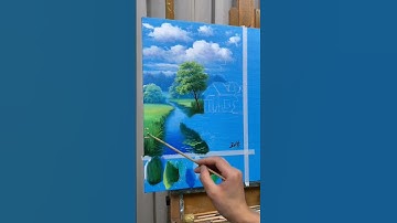 học vẽ phong cảnh 3d cùng mình #hocvetranh #viral #drawing