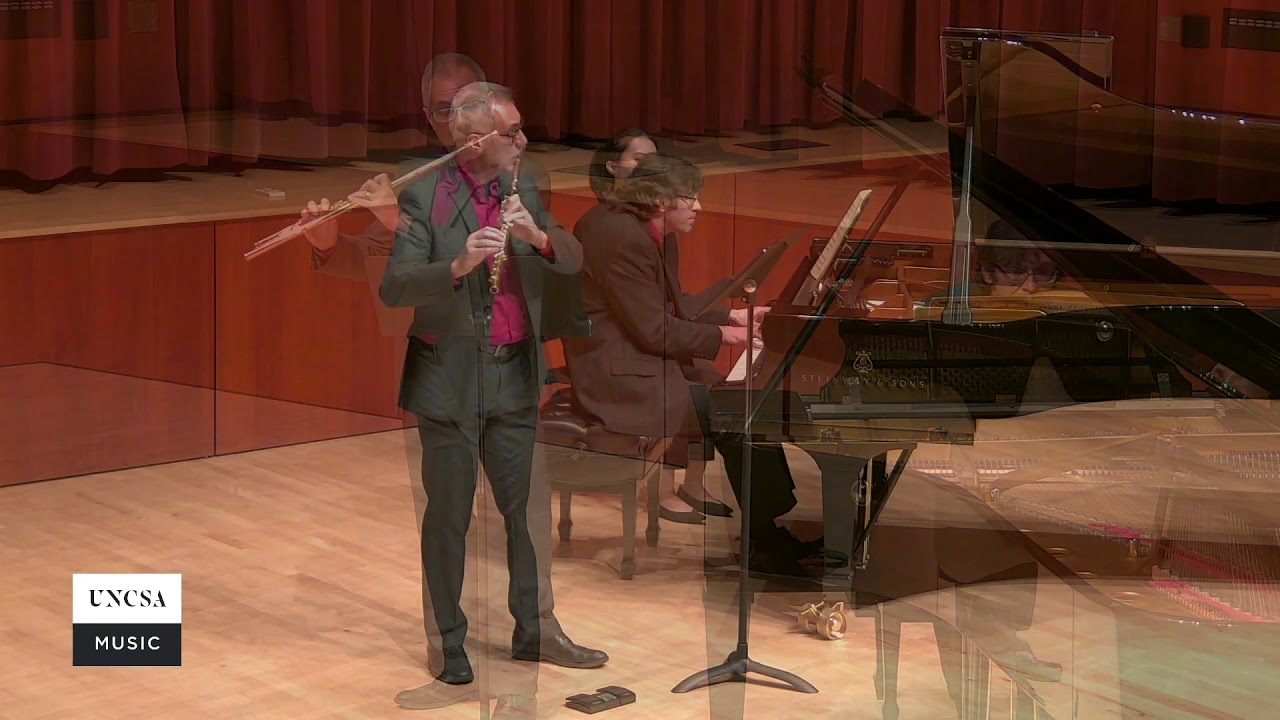 Tadeu Coelho, flute & Dmitri Vorobiev, piano perform Prokofiev's Flute Sonata: 2 Scherzo 2019 UNCSA