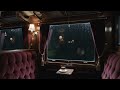 A trip on a luxury train. Train and rain sounds for sleep.