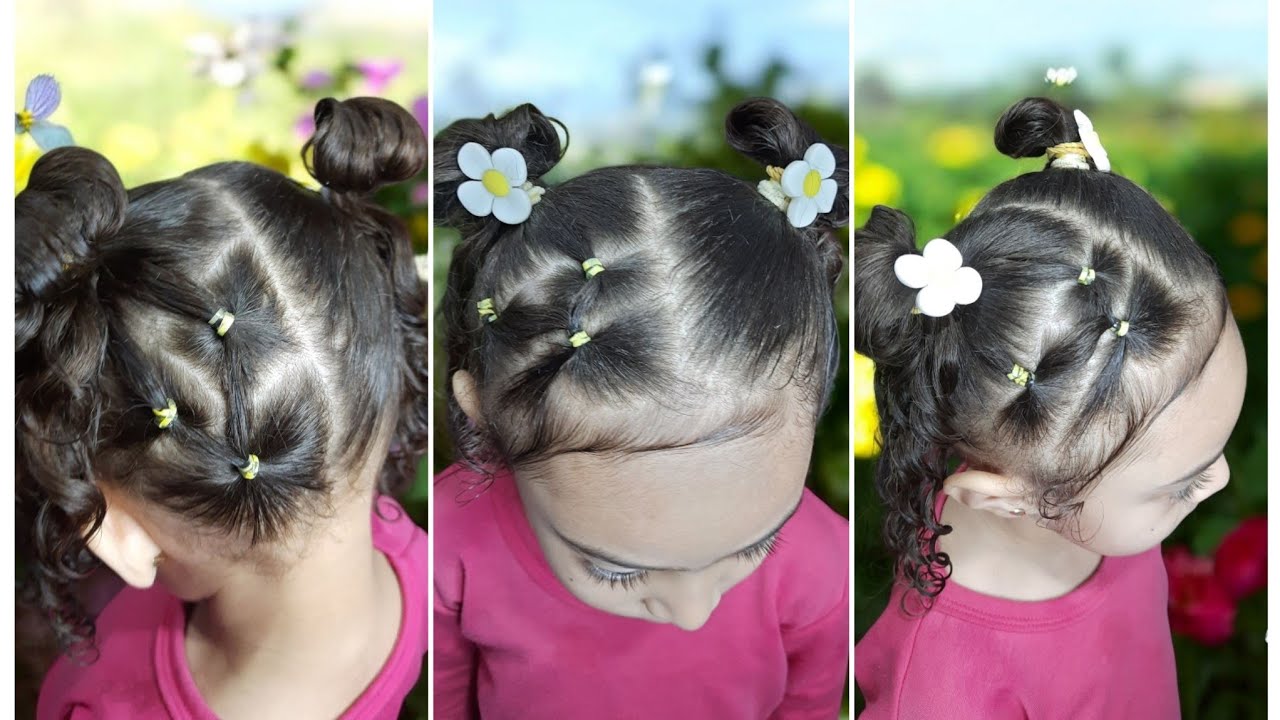 تسريحات النزول الي المدرسة او الحضانة back to school hair routine /تسريحات شعر ٢٠٢٥ سهلة وسريعة