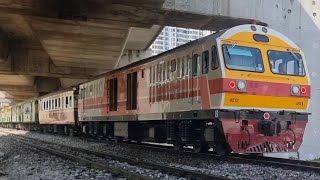 #สีใหม่สดใส | Hitachi 4513 ทำขบวนรถธรรมดาที่ 261 ผ่านสะพานดำบางซื่อ | Odinary Train No.261