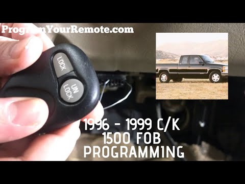 How to program a Chevrolet 1500 c/k remote key fob 1996 - 1999