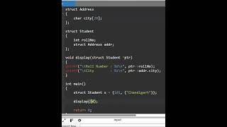 Nested Structure Using Pointer in C