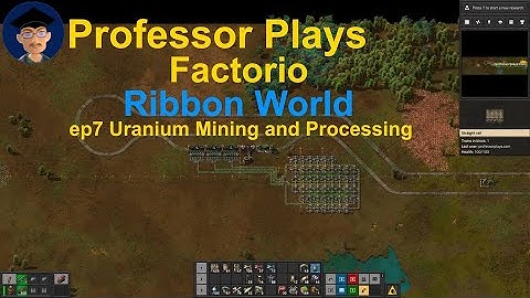 Factorio Ribbon World ep7 Uranium Mining and Processing