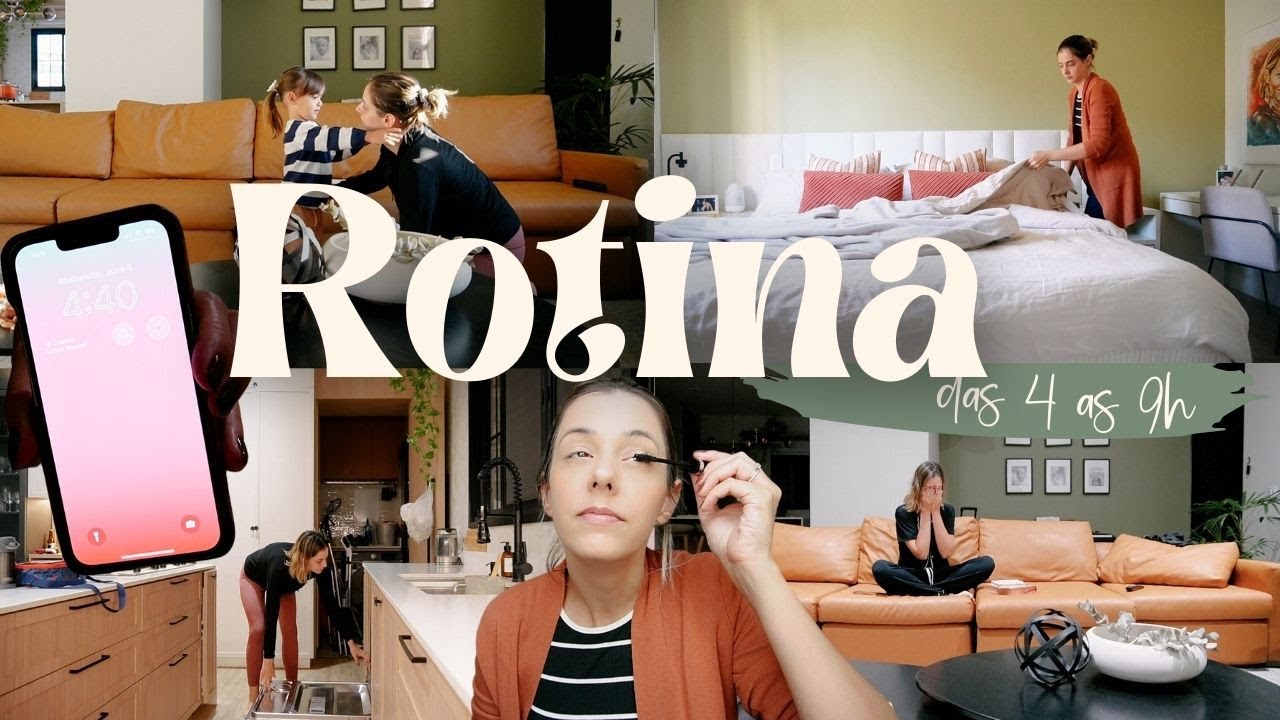 TUDO O QUE FAÇO DAS 4 ÀS 9 DA MANHÃ  como mãe de 3, dona de casa e influencer