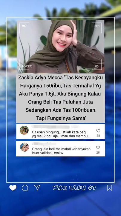 Zaskia Mecca: Tas Aku Cuma 150rb, Buat Apa Mahal?” 😲