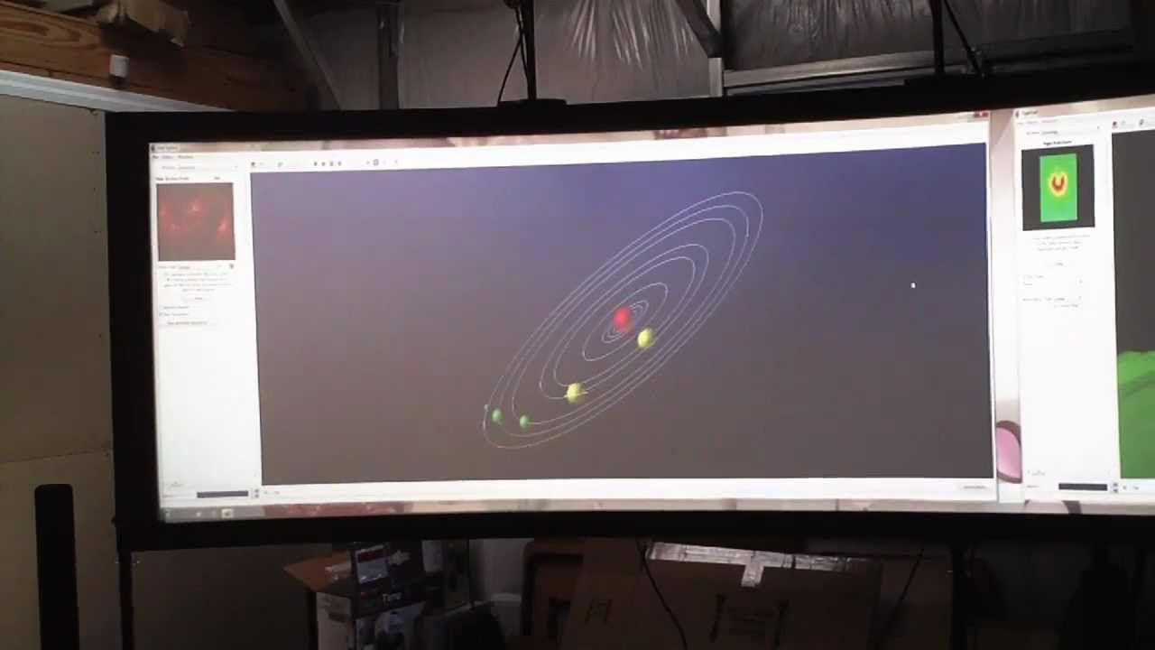 AVS Express on a Pixelwix Pixelwarp curved on a 3 projector edge blend curved screen