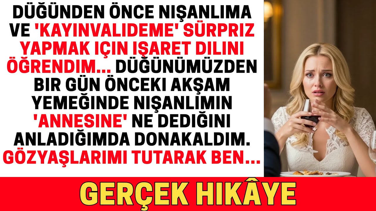 düğünden önce sürpriz yapmak için gizlice işaret dilini öğrendim ama nişanlımın ne dediğini…
