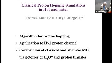 Classical proton hopping simulations in Hv1 and water