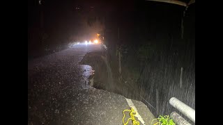 高雄山區雨勢強烈　六龜疑有車輛墜谷警消動員搜救